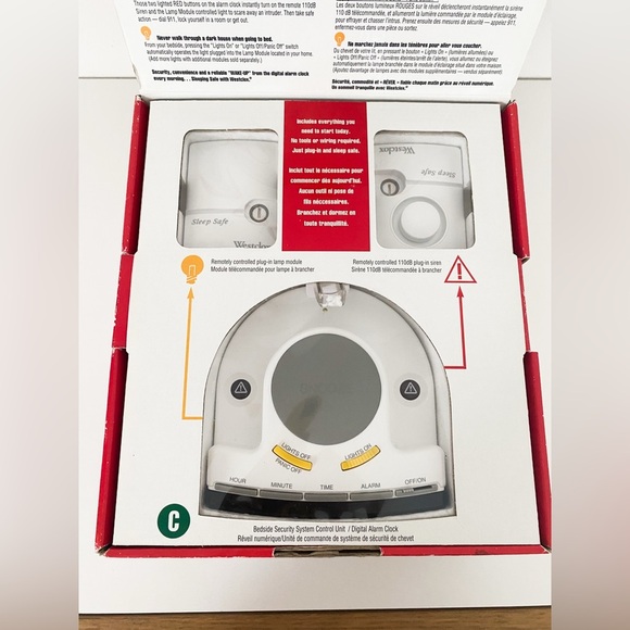 Vintage 1995 Westclox Bedside Security System Alarm Clock (New in Box) - Picture 4 of 5